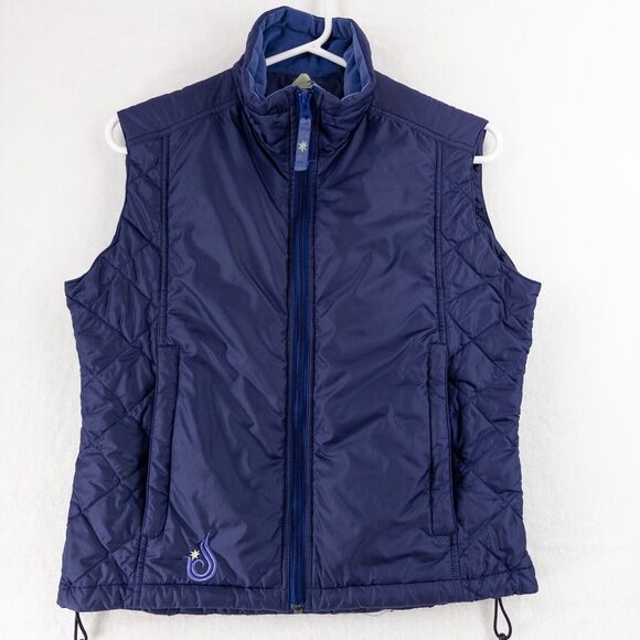 ISIS Thermolite Vest Size 6 Quilted Puffer Zip Up Purple Pockets Lightweight - Picture 1 of 12